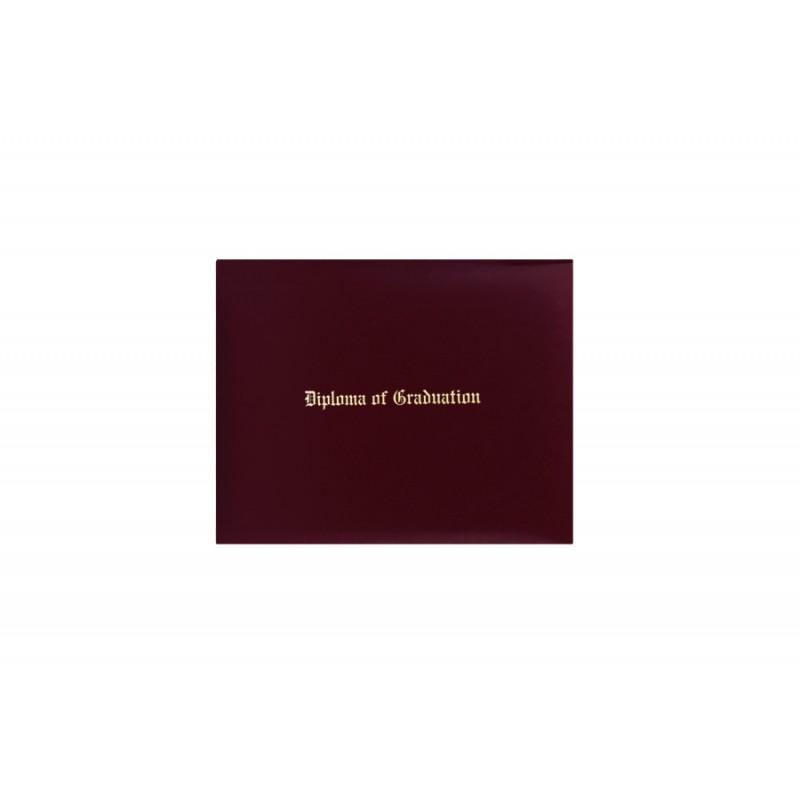 Maroon Imprinted Diploma Cover - High School Diploma Covers - Graduation Diploma Covers