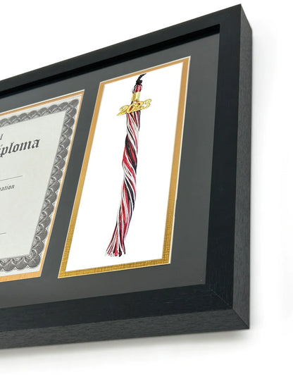Diploma Frame with Tassel Holder, Certificate, and Photo