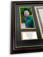 Diploma Frame with Tassel Holder, Certificate, and Photo