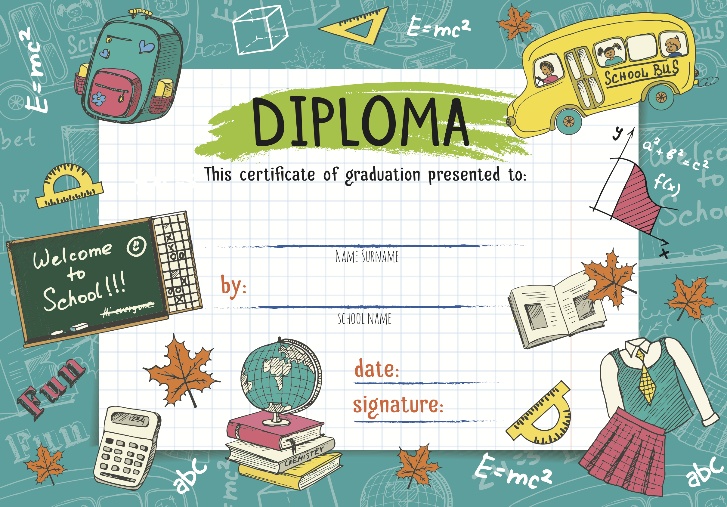 Pre-K Diploma - Graduation Diplomas - Graduation Diploma Cover