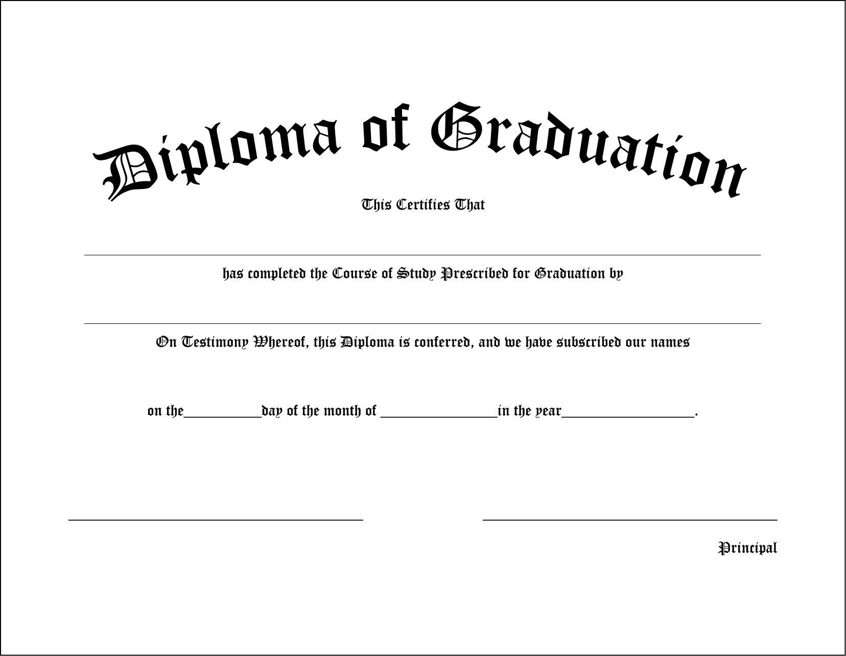 College/High School Diploma - Graduation Diplomas - Graduation Cap and Gown
