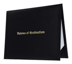 Black Imprinted Diploma Cover - High School Diploma Covers - Graduation Diploma Covers