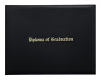 Black Imprinted Diploma Cover - High School Diploma Covers - Graduation Diploma Covers