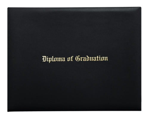 Black Imprinted Diploma Cover - High School Diploma Covers - Graduation Diploma Covers