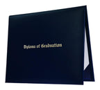 Navy Blue Imprinted Diploma Cover - High School Diploma Covers - Graduation Diploma Covers