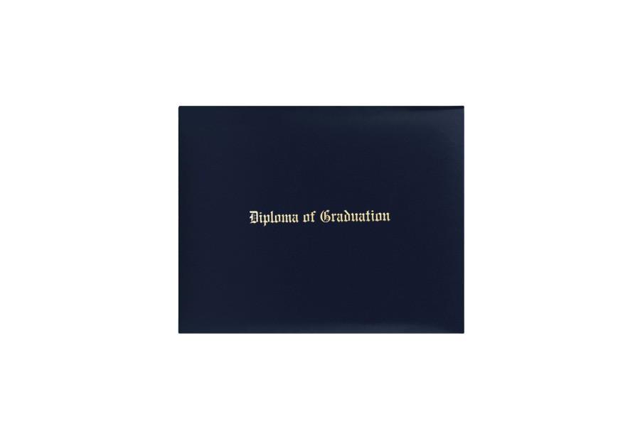 Navy Blue Imprinted Diploma Cover - High School Diploma Covers - Graduation Diploma Covers