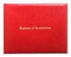 Red Imprinted Diploma Cover - High School Diploma Covers - Graduation Diploma Covers