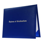 Royal Blue Imprinted Diploma Cover - High School Diploma Cover - Graduation Diploma Covers