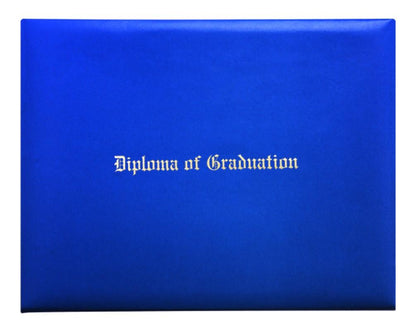 Royal Blue Imprinted Diploma Cover - High School Diploma Cover - Graduation Diploma Covers